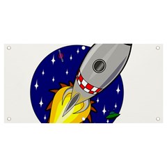 Rocket Ship Launch Vehicle Moon Banner and Sign 4  x 2 