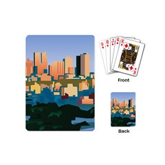 City Buildings Urban Dawn Playing Cards Single Design (mini)