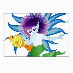 Mermaid Fantasy Undersea Merman Postcards 5  X 7  (pkg Of 10)