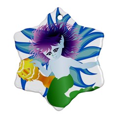 Mermaid Fantasy Undersea Merman Ornament (snowflake)