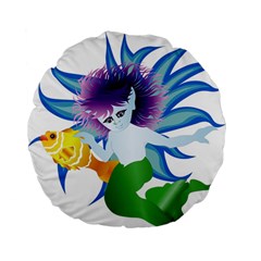 Mermaid Fantasy Undersea Merman Standard 15  Premium Flano Round Cushions