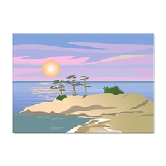 Vacation Island Sunset Sunrise Sticker A4 (10 Pack) by Sarkoni