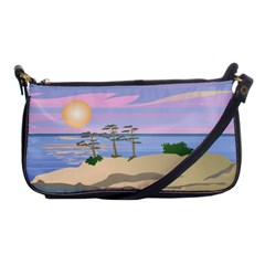 Vacation Island Sunset Sunrise Shoulder Clutch Bag