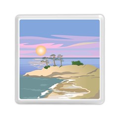 Vacation Island Sunset Sunrise Memory Card Reader (square)