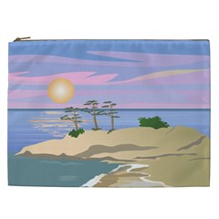 Vacation Island Sunset Sunrise Cosmetic Bag (xxl)