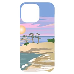 Vacation Island Sunset Sunrise Iphone 14 Pro Max Black Uv Print Case by Sarkoni