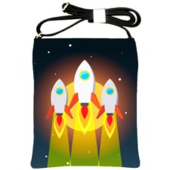 Rocket Take Off Missiles Cosmos Shoulder Sling Bag