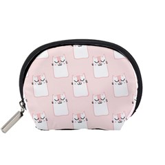 Pattern Pink Cute Sweet Fur Cats Accessory Pouch (small)