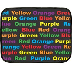 Red Yellow Blue Green Purple Two Sides Fleece Blanket (mini)