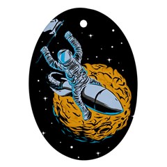 Astronaut Planet Space Science Ornament (oval) by Sarkoni