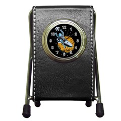 Astronaut Planet Space Science Pen Holder Desk Clock