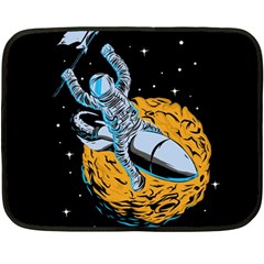 Astronaut Planet Space Science Two Sides Fleece Blanket (mini)