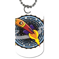 Rocket Space Clipart Illustrator Dog Tag (two Sides)