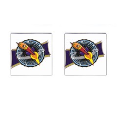 Rocket Space Clipart Illustrator Cufflinks (square)