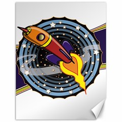 Rocket Space Clipart Illustrator Canvas 12  X 16 