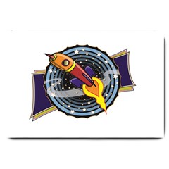Rocket Space Clipart Illustrator Large Doormat