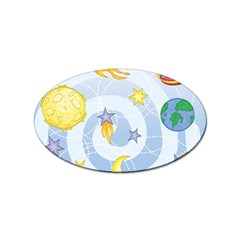 Science Fiction Outer Space Sticker Oval (100 Pack)