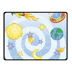 Science Fiction Outer Space Two Sides Fleece Blanket (small)