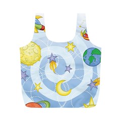 Science Fiction Outer Space Full Print Recycle Bag (m)