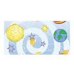 Science Fiction Outer Space Satin Wrap 35  X 70  by Sarkoni