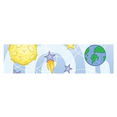 Science Fiction Outer Space Oblong Satin Scarf (16  X 60 )