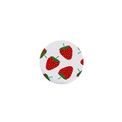 Seamless Pattern Fresh Strawberry 1  Mini Buttons by Sarkoni