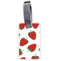 Seamless Pattern Fresh Strawberry Luggage Tag (one Side)