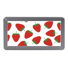 Seamless Pattern Fresh Strawberry Memory Card Reader (mini) by Sarkoni