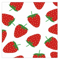 Seamless Pattern Fresh Strawberry Square Satin Scarf (36  X 36 )