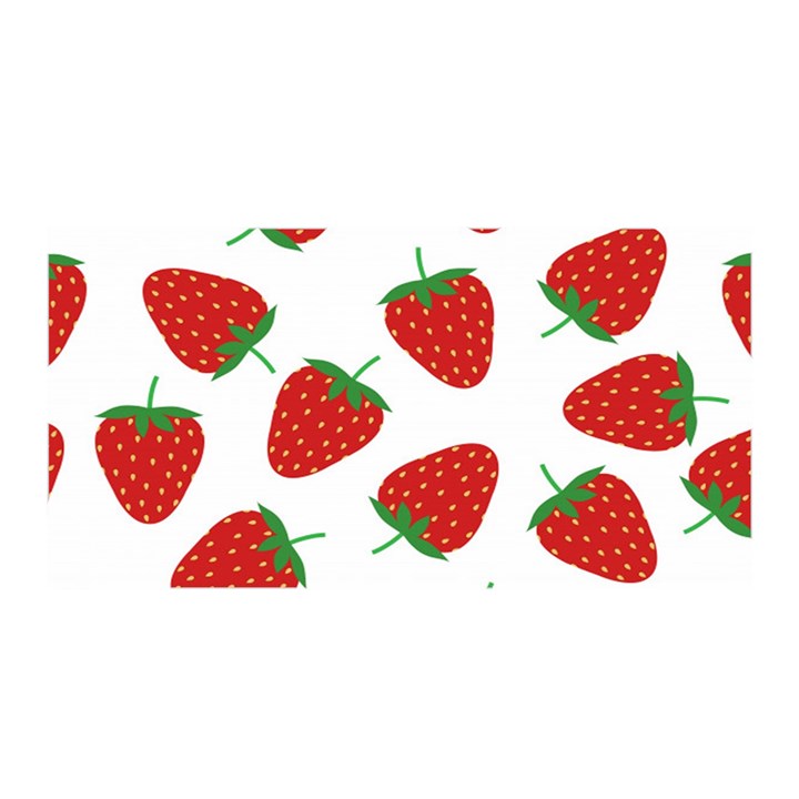 Seamless Pattern Fresh Strawberry Satin Wrap 35  x 70 