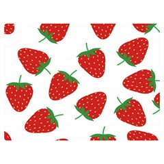 Seamless Pattern Fresh Strawberry Two Sides Premium Plush Fleece Blanket (extra Small) by Sarkoni