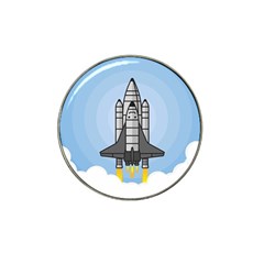 Rocket Shuttle Spaceship Science Hat Clip Ball Marker