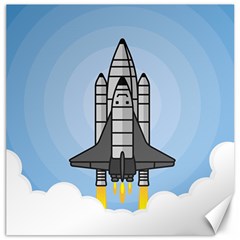 Rocket Shuttle Spaceship Science Canvas 12  X 12 