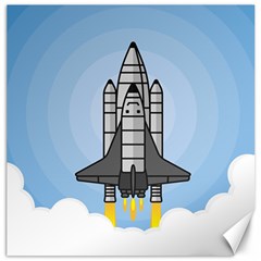 Rocket Shuttle Spaceship Science Canvas 16  X 16 