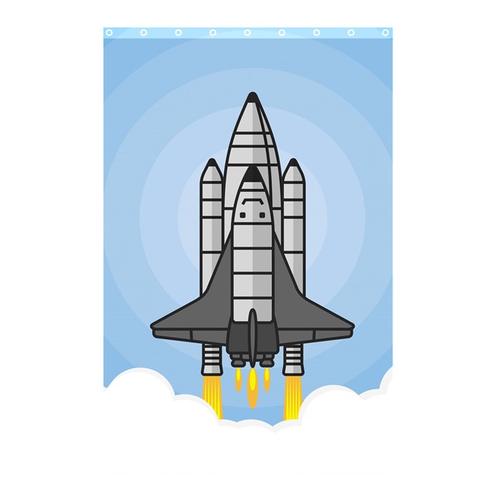 Rocket Shuttle Spaceship Science Shower Curtain 48  x 72  (Small) 