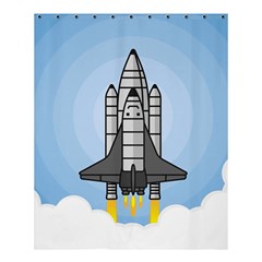 Rocket Shuttle Spaceship Science Shower Curtain 60  X 72  (medium) 