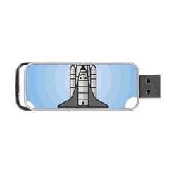 Rocket Shuttle Spaceship Science Portable Usb Flash (two Sides)