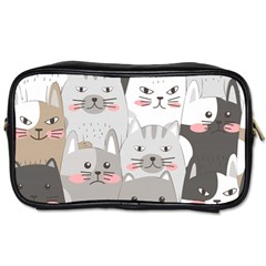 Cute Cats Seamless Pattern Toiletries Bag (two Sides) by Sarkoni