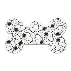 Dog Pattern Dog Tag Bone (two Sides) by Sarkoni