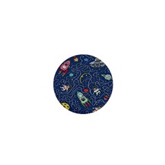 Cat Cosmos Cosmonaut Rocket 1  Mini Buttons by Grandong