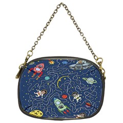 Cat Cosmos Cosmonaut Rocket Chain Purse (two Sides) by Grandong