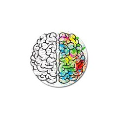 Brain Mind Psychology Idea Drawing Golf Ball Marker (4 pack)