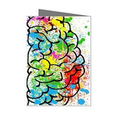 Brain Mind Psychology Idea Drawing Mini Greeting Cards (Pkg of 8)