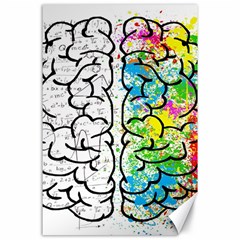 Brain Mind Psychology Idea Drawing Canvas 24  X 36  by Grandong