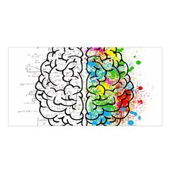 Brain Mind Psychology Idea Drawing Satin Shawl 45  x 80 