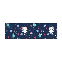 Cute Astronaut Cat With Star Galaxy Elements Seamless Pattern Sticker Bumper (10 Pack)