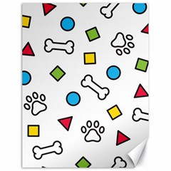 Dog Paw Seamless Pattern Footprint Bone Canvas 18  X 24  by Grandong