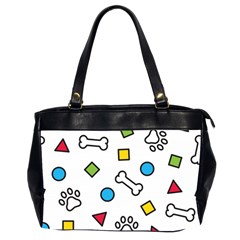 Dog Paw Seamless Pattern Footprint Bone Oversize Office Handbag (2 Sides) by Grandong