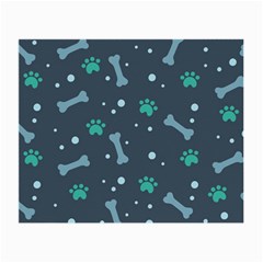 Bons Foot Prints Pattern Background Small Glasses Cloth (2 Sides) by Grandong