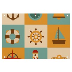 Nautical Elements Collection Banner And Sign 6  X 4  by Grandong